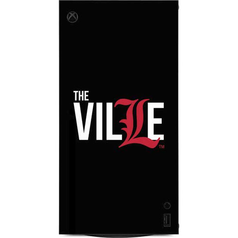 University of Louisville Black Background XBox Series X Digital Edition Console Skin